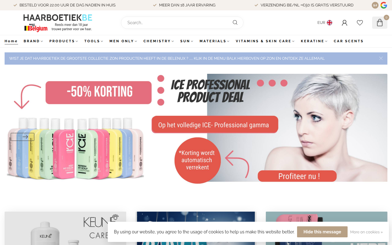 Screenshot van haarboetiek.be