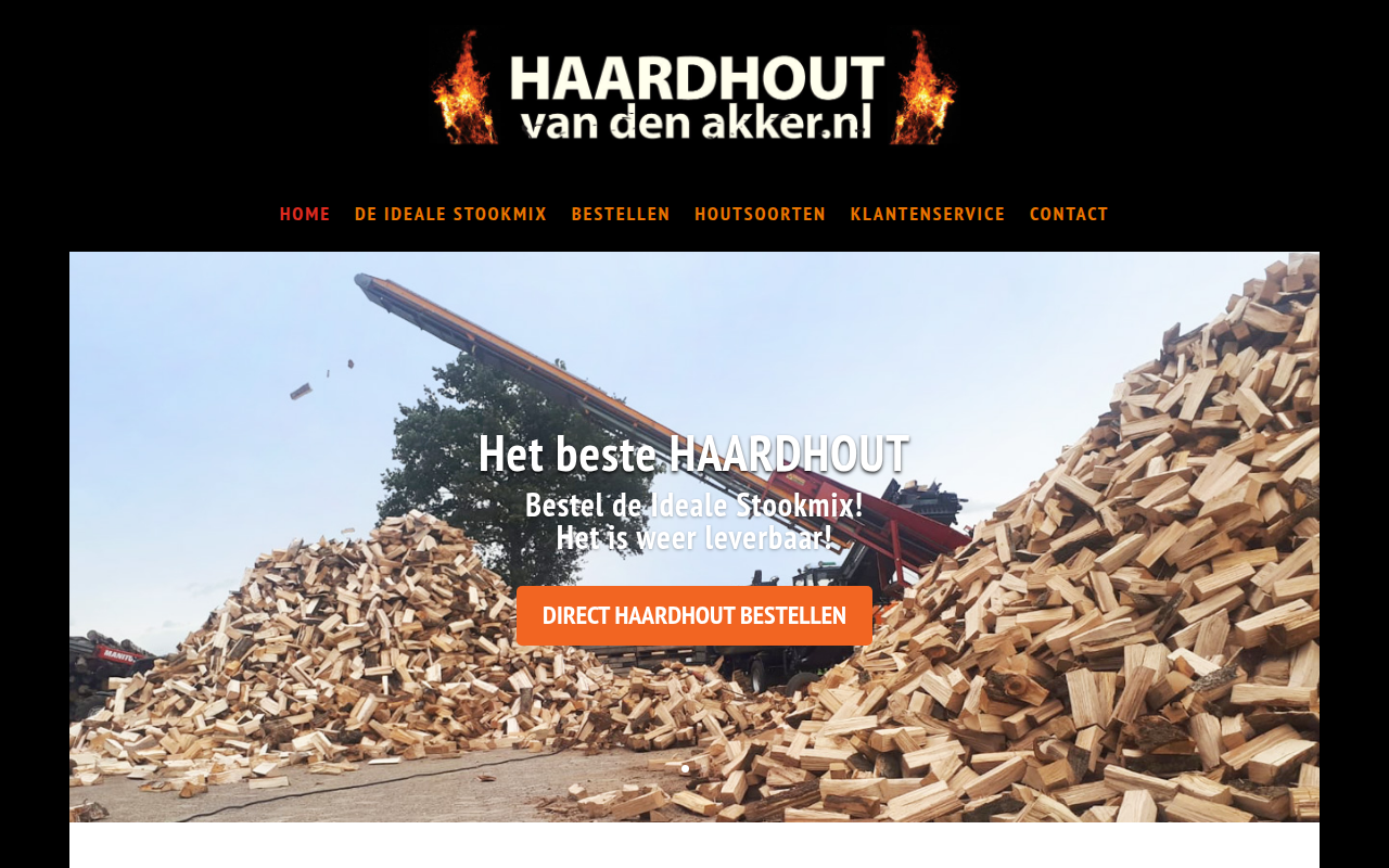 Screenshot van haardhoutvandenakker.nl