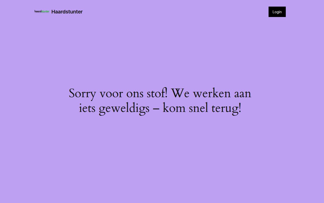 Screenshot van haardstunter.nl