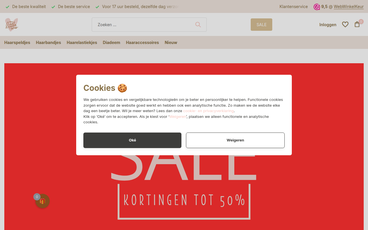 Screenshot van haarspeldjes.com