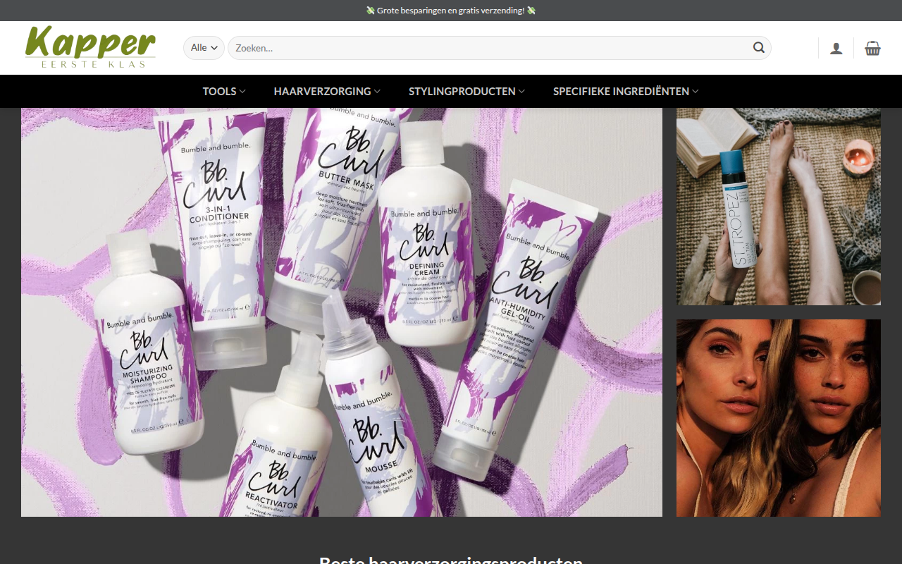 Screenshot van haarverzorgingwinkel.com