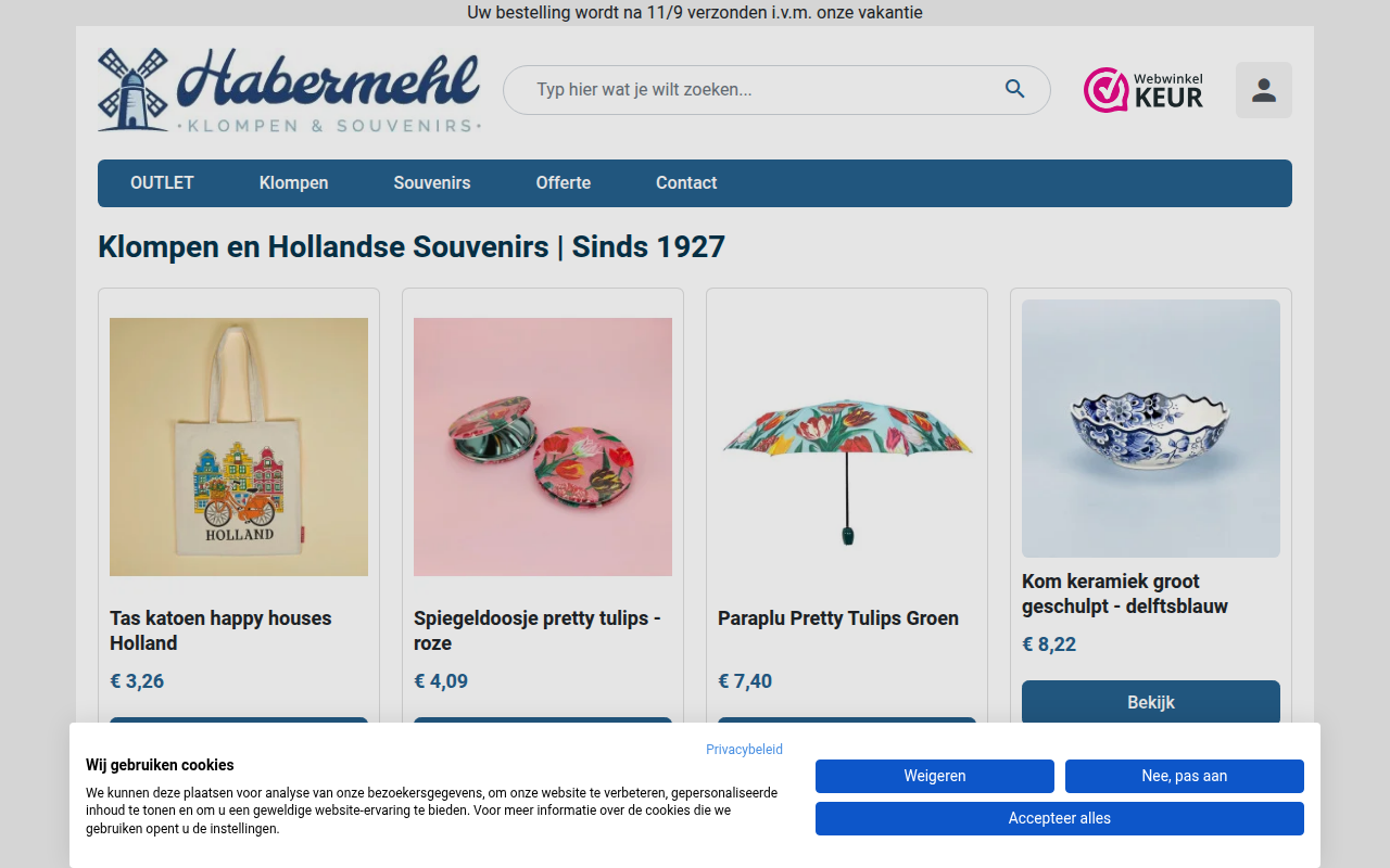 Screenshot van habermehl.nl
