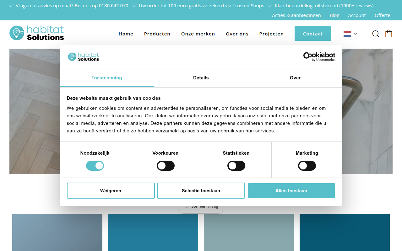 Screenshot van habitatsolutions.eu