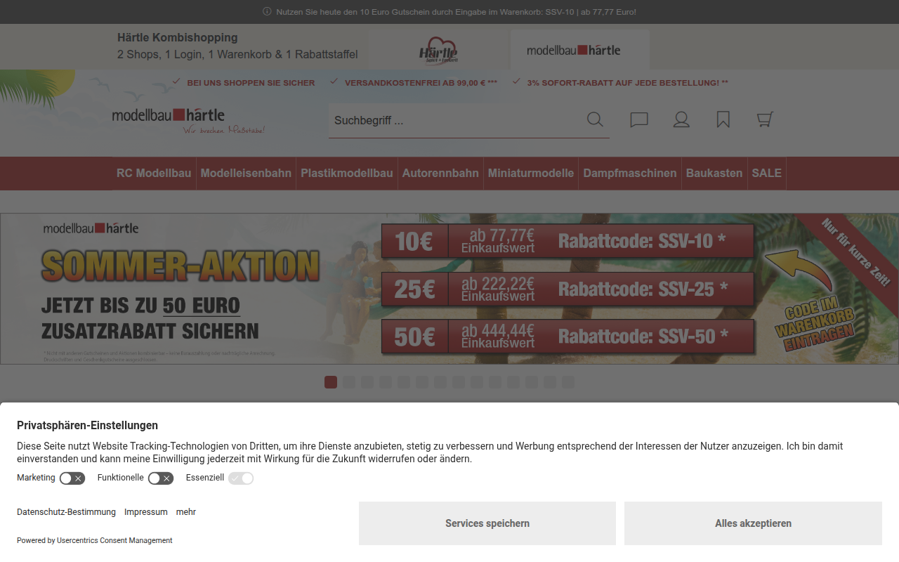 Screenshot van haertle.de