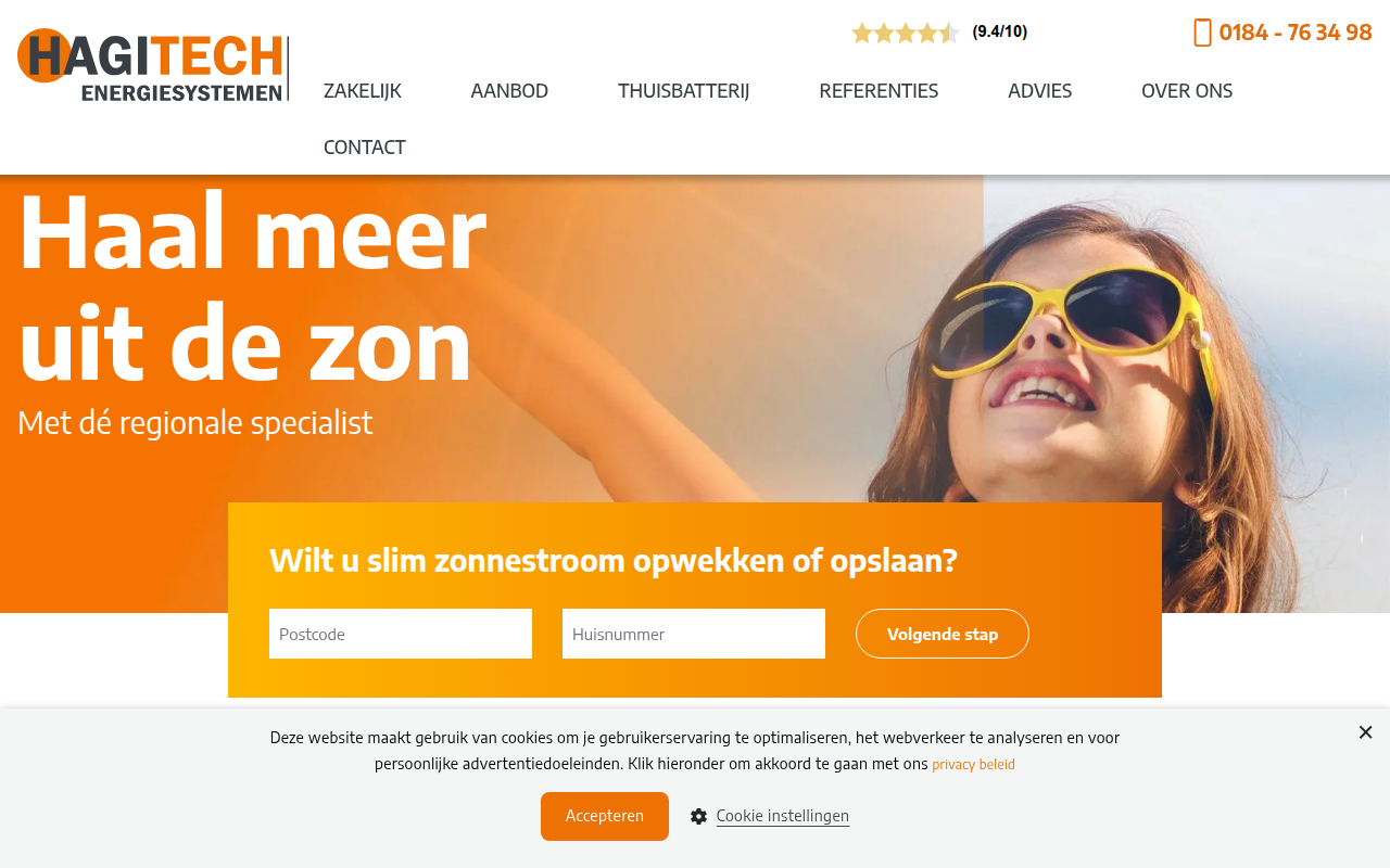 Screenshot van hagitech.nl