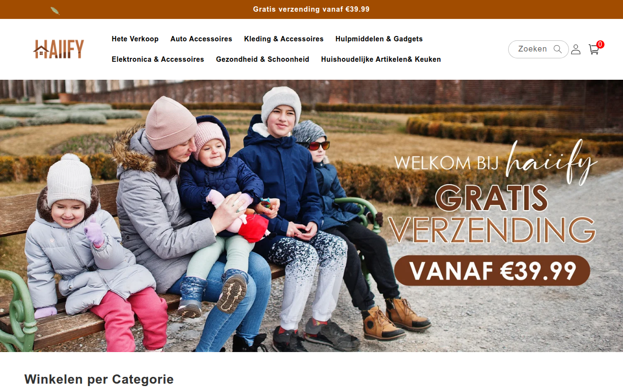 Screenshot van haiify.com
