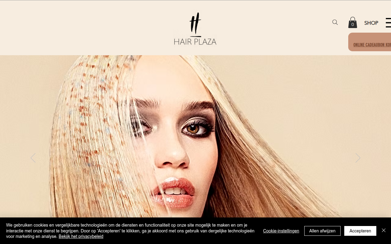 Screenshot van hair-plaza.nl