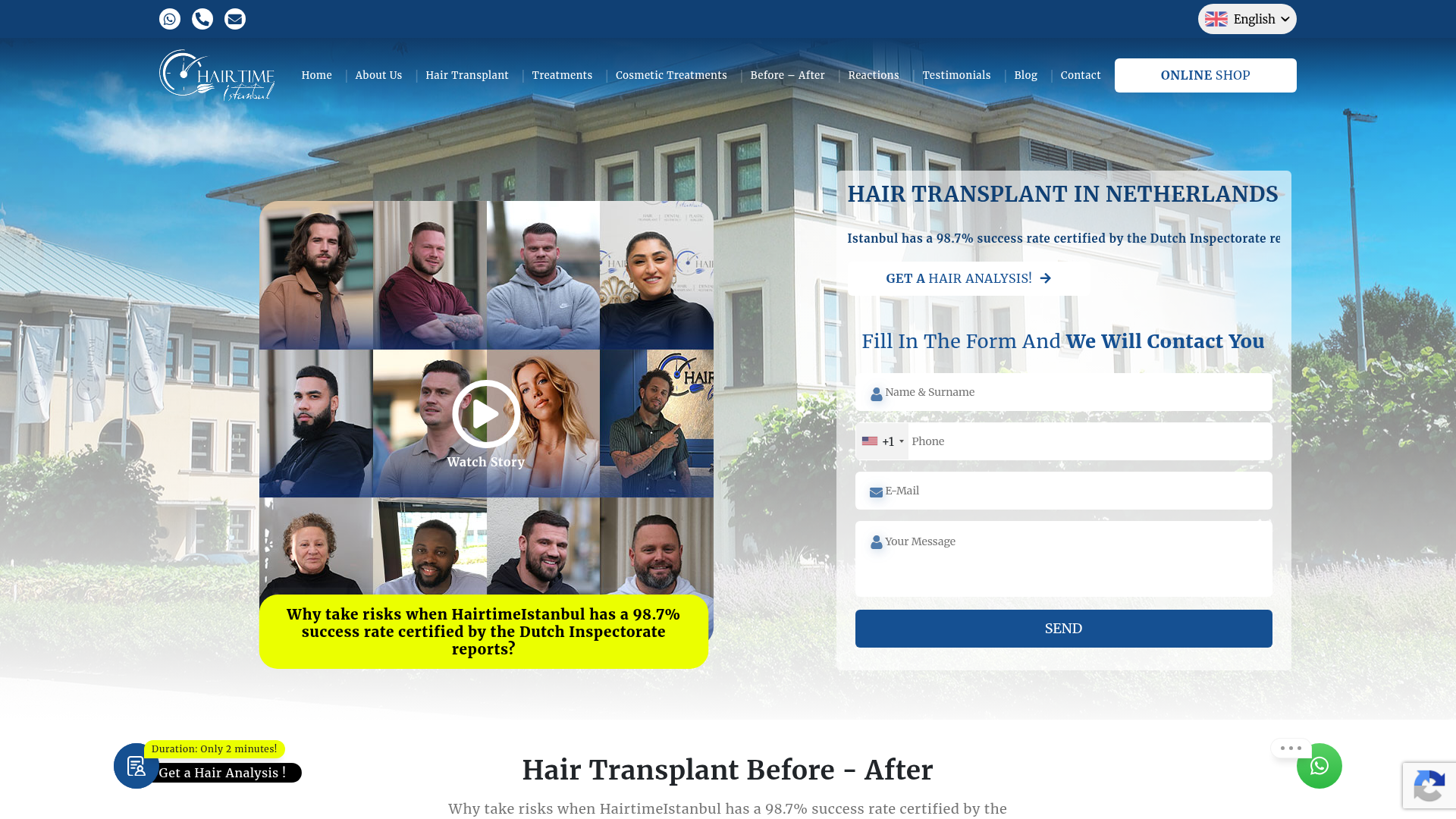 Screenshot van hairtimeistanbul.com