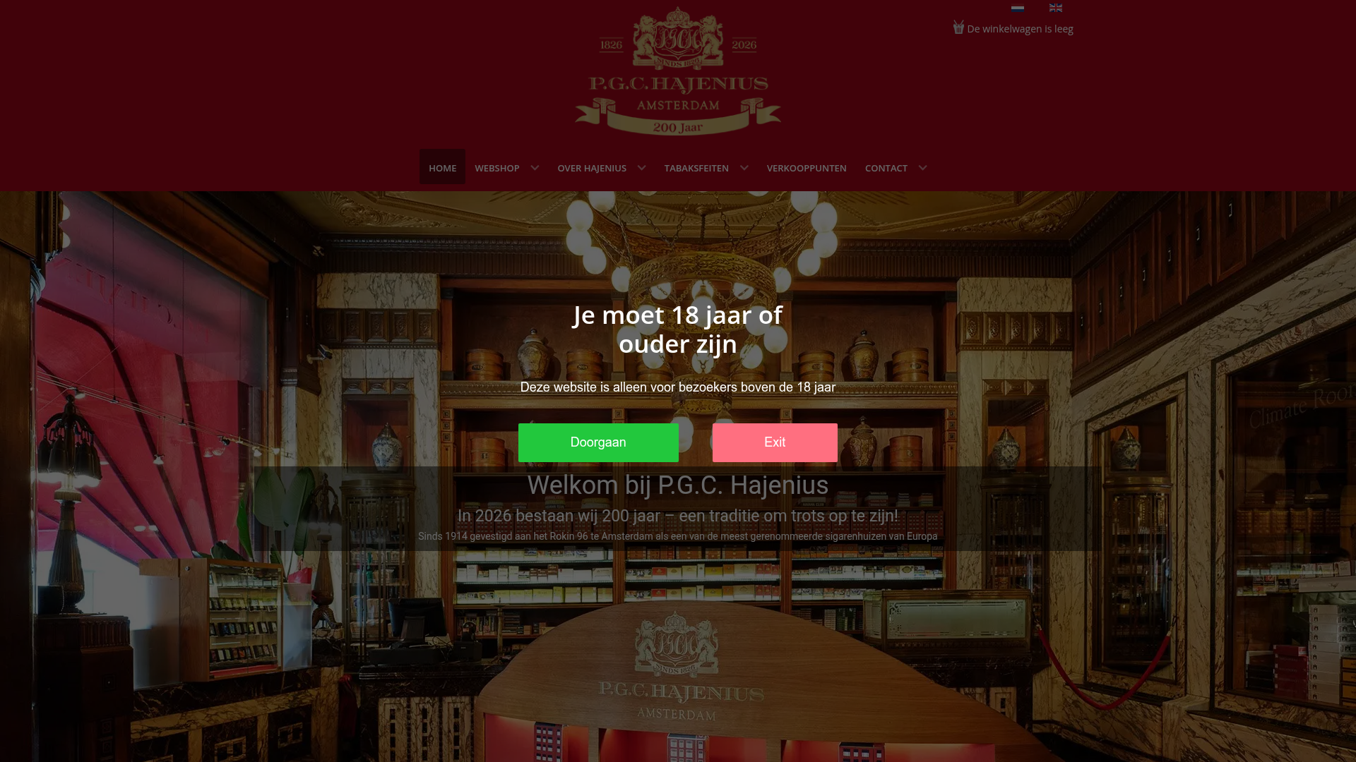 Screenshot van hajenius.com