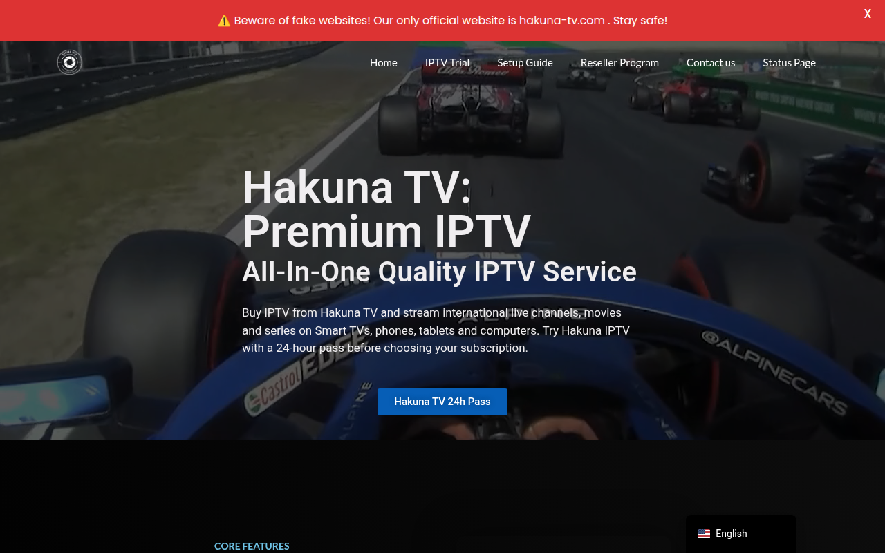 Screenshot van hakuna-tv.com