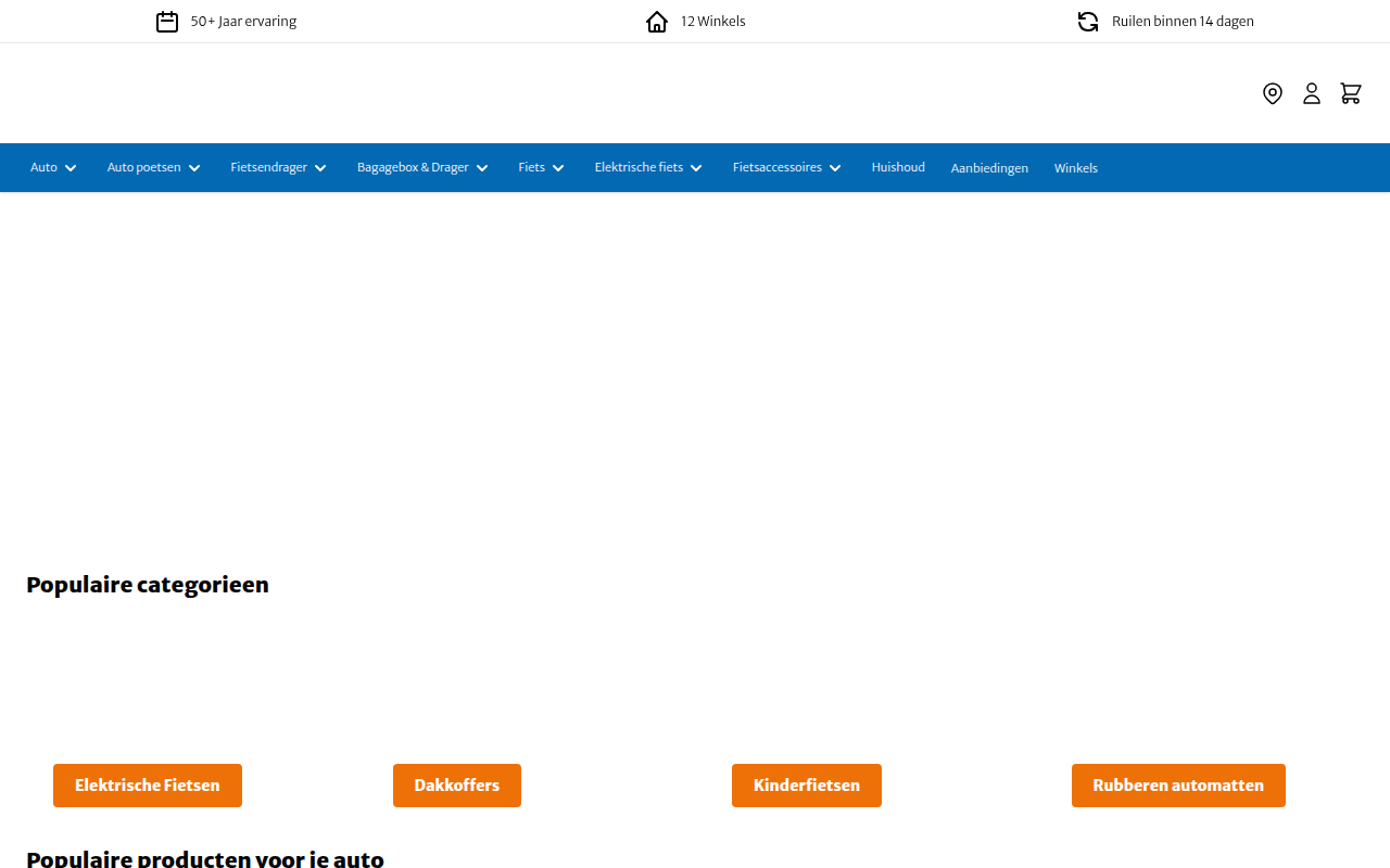 Screenshot van halfords.nl