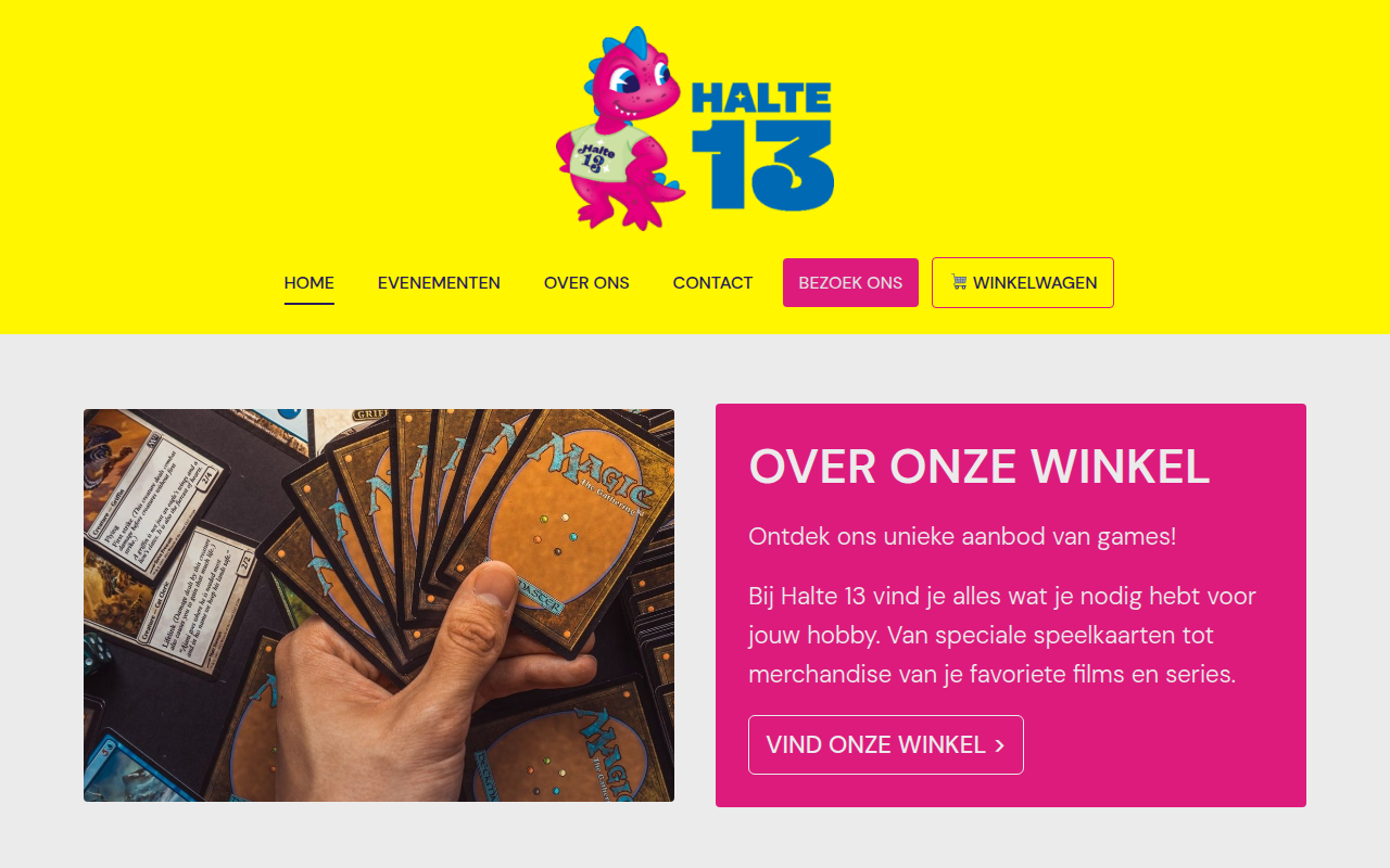 Screenshot van halte13.nl