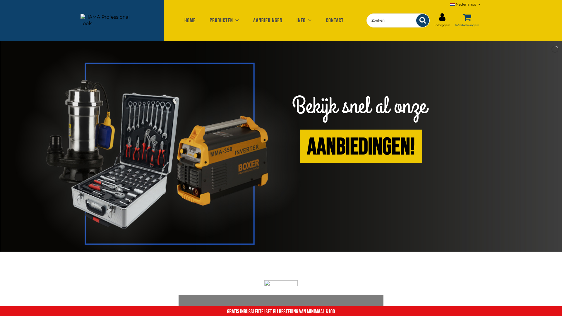Screenshot van hamatools.store