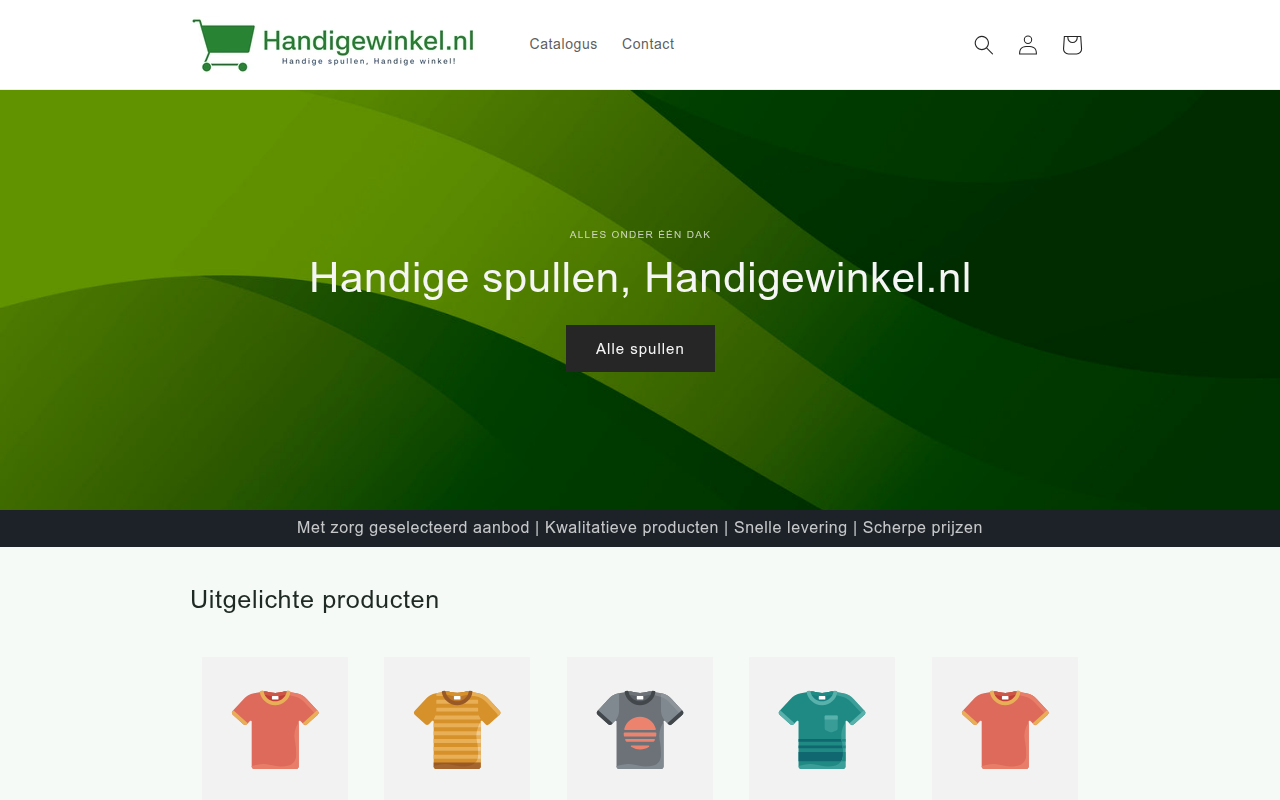 Screenshot van handigewinkel.nl