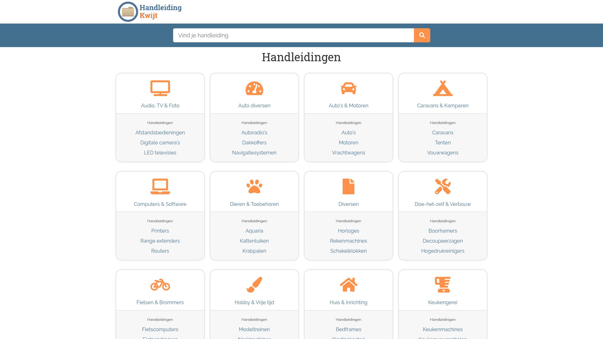 Screenshot van handleidingkwijt.com