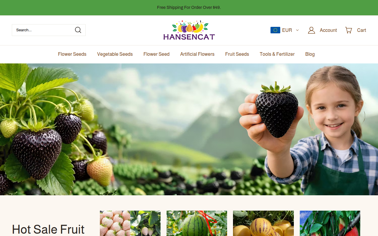 Screenshot van hansencat.com