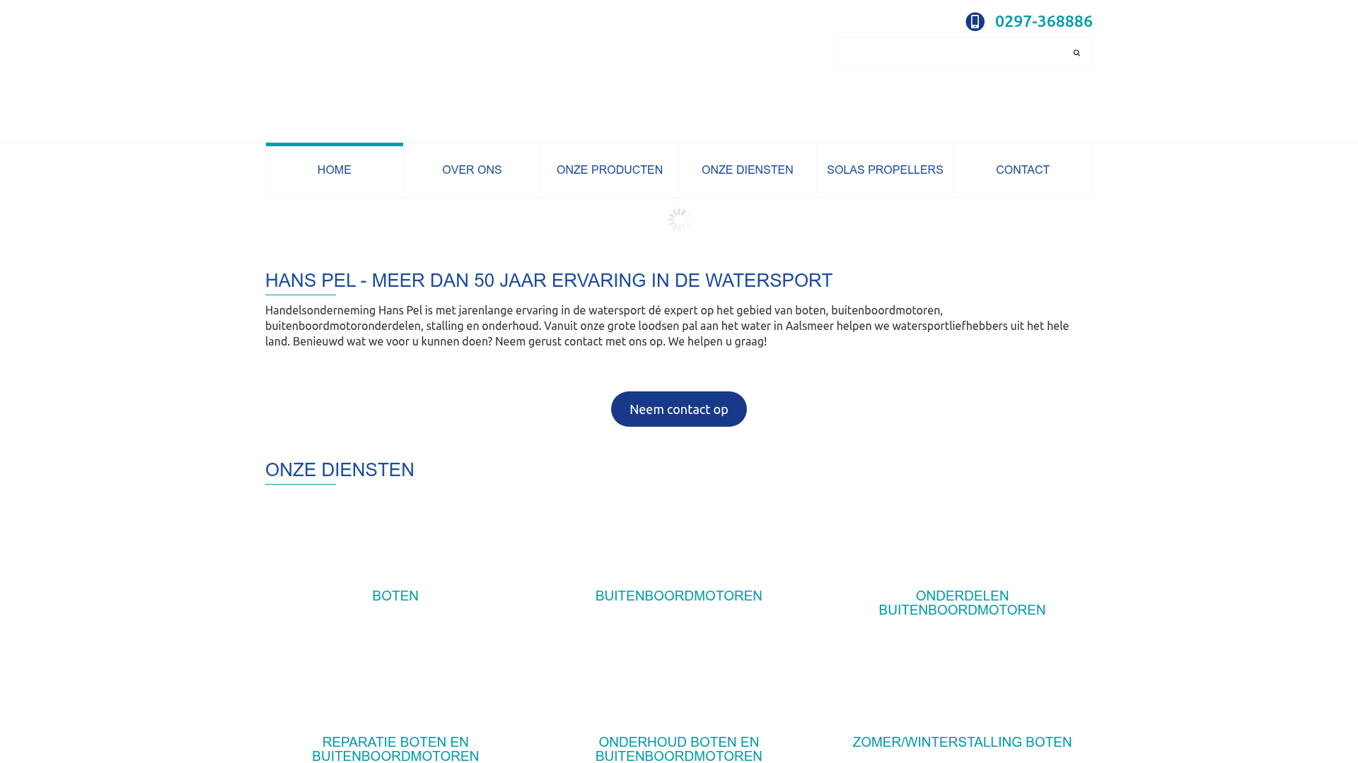 Screenshot van hanspel.nl