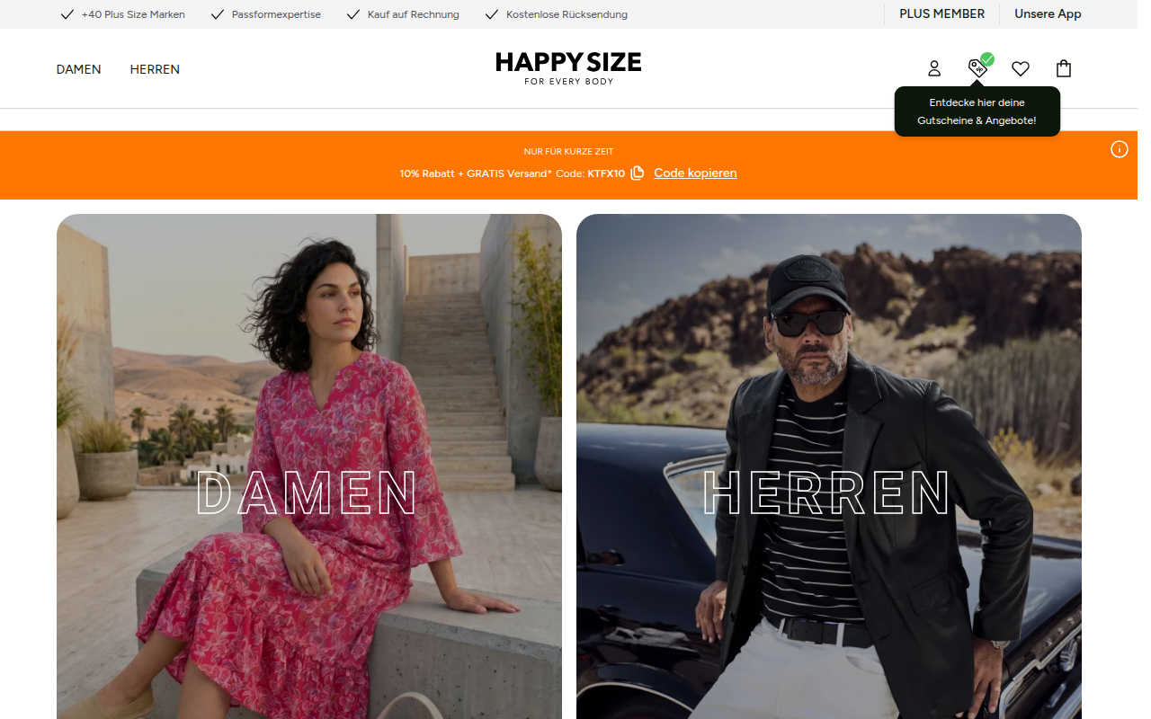 Screenshot van happy-size.de