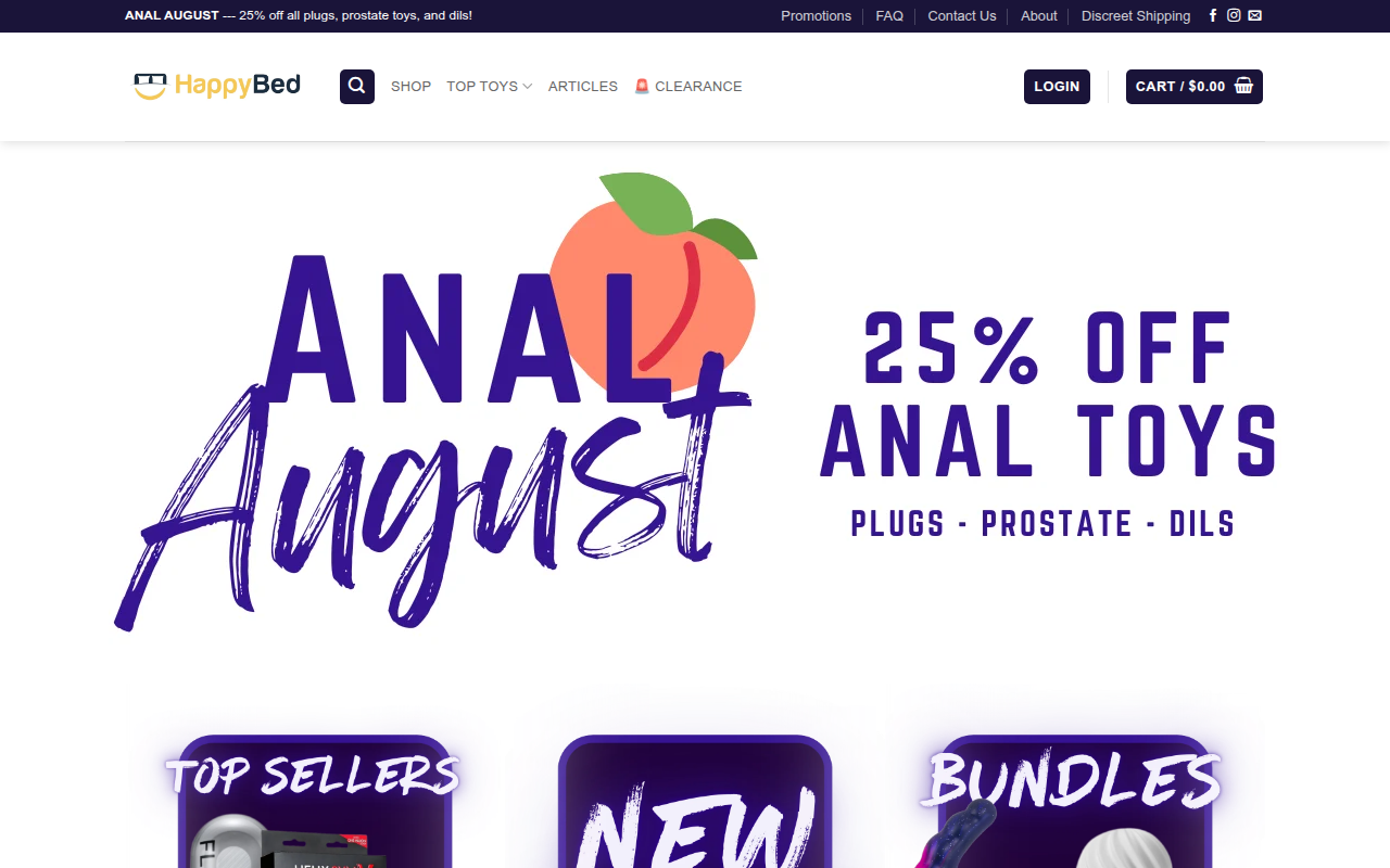 Screenshot van happybed.com