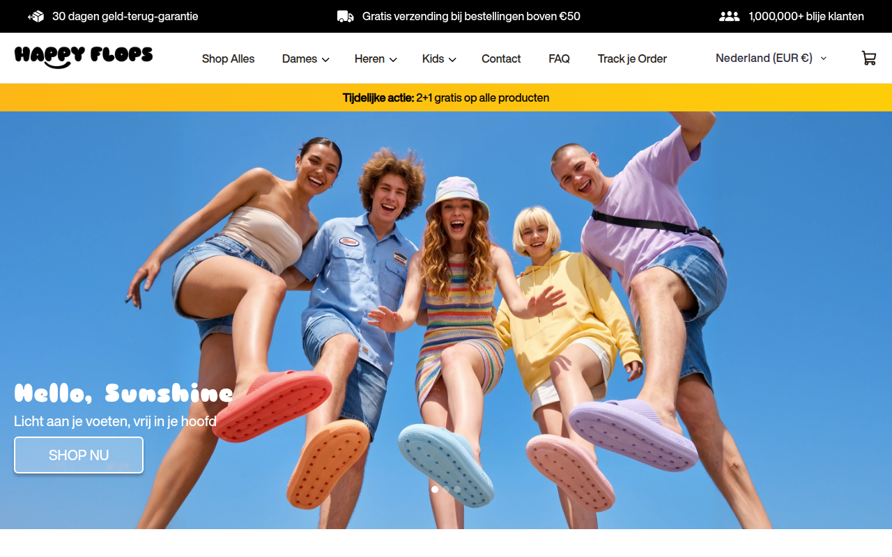 Screenshot van happyflops.nl