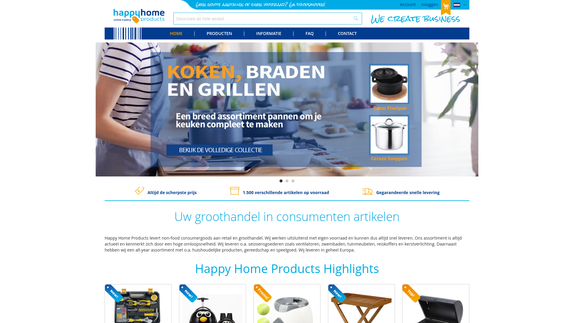 Screenshot van happyhomeproducts.nl