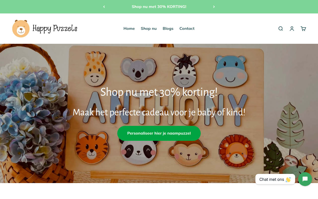 Screenshot van happypuzzels.nl