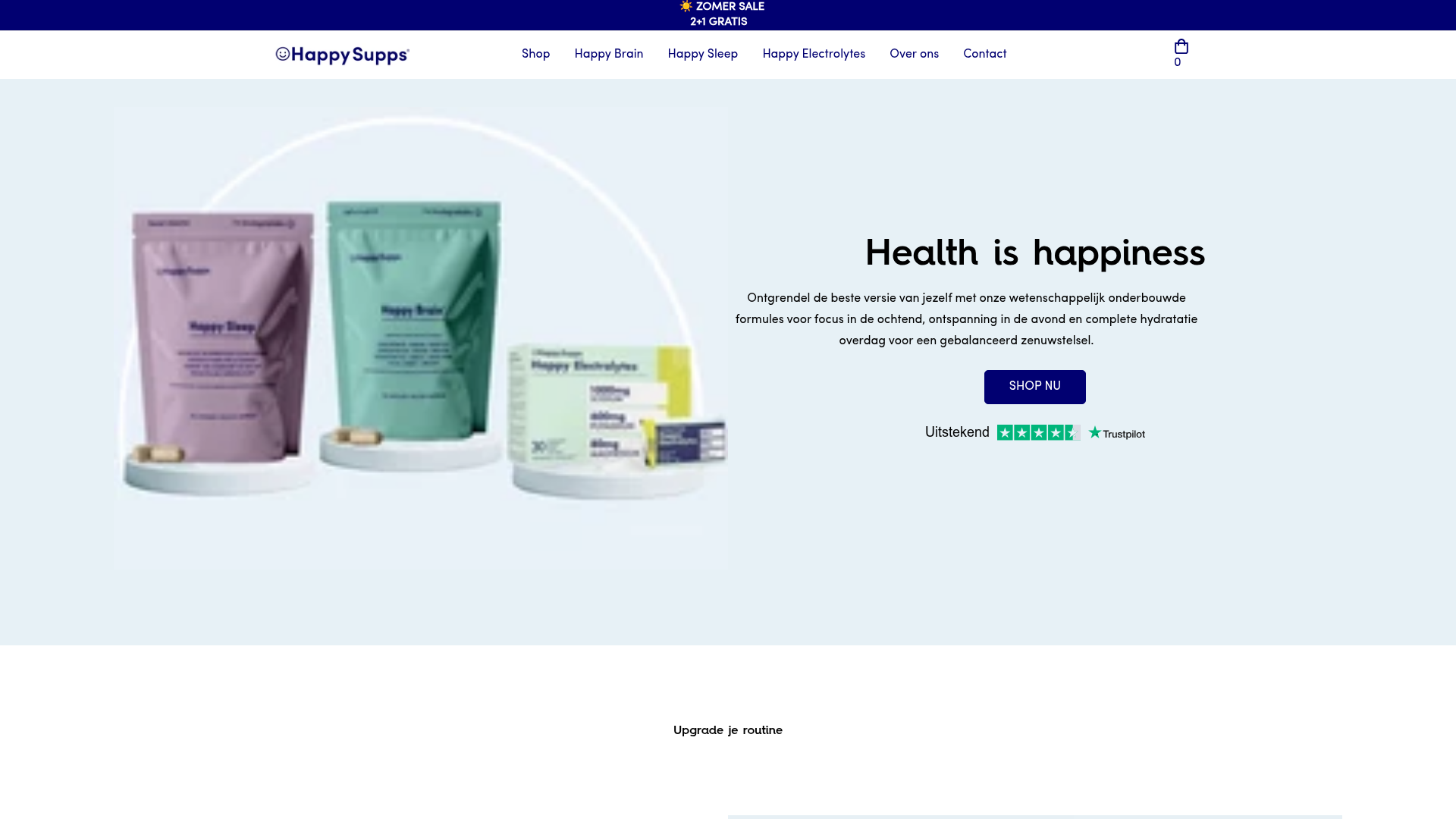 Screenshot van happysupplements.be