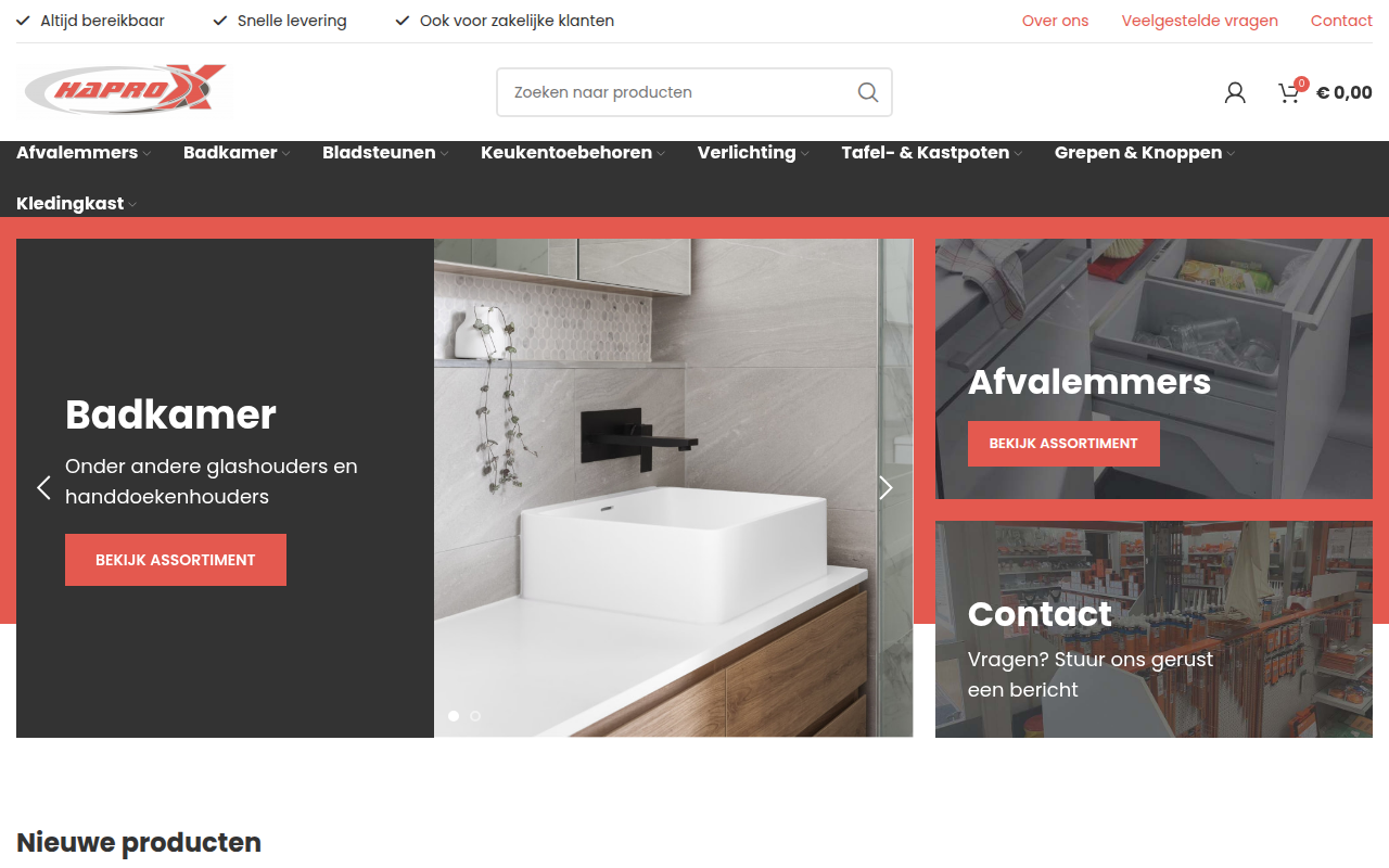 Screenshot van haproxwebshop.nl