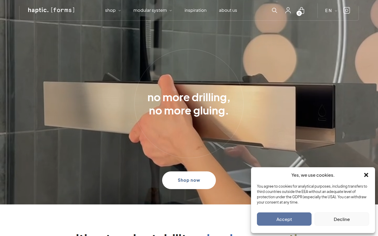 Screenshot van haptic.store
