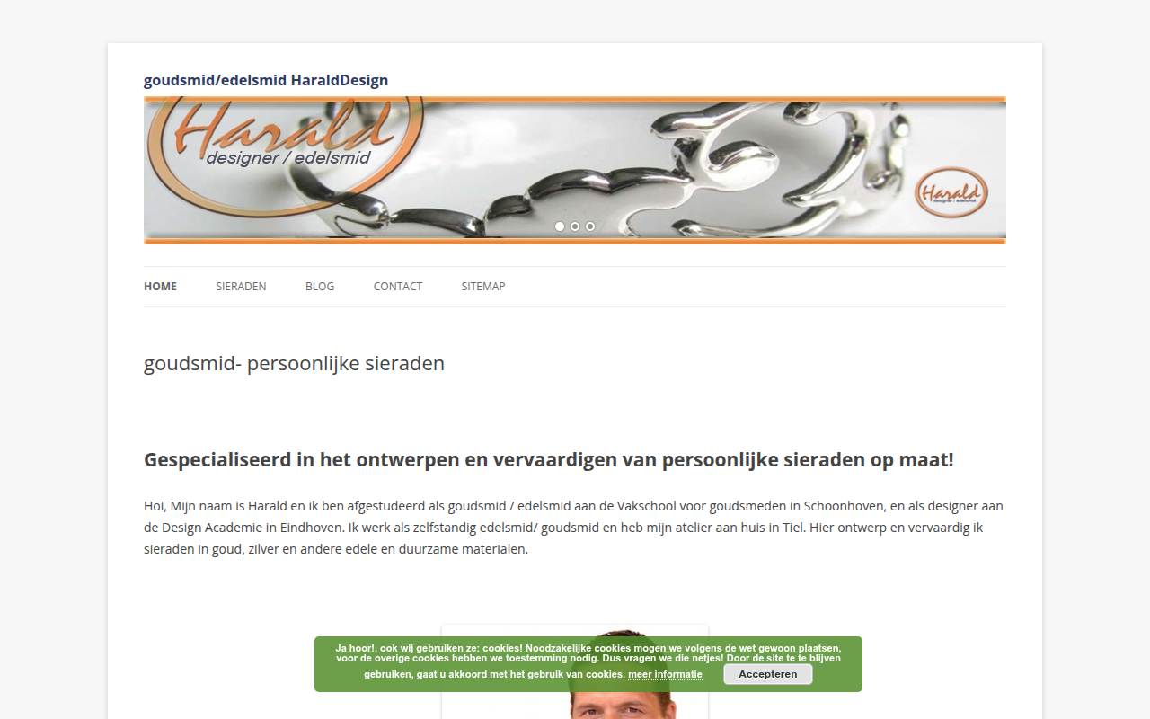 Screenshot van haralddesign.com