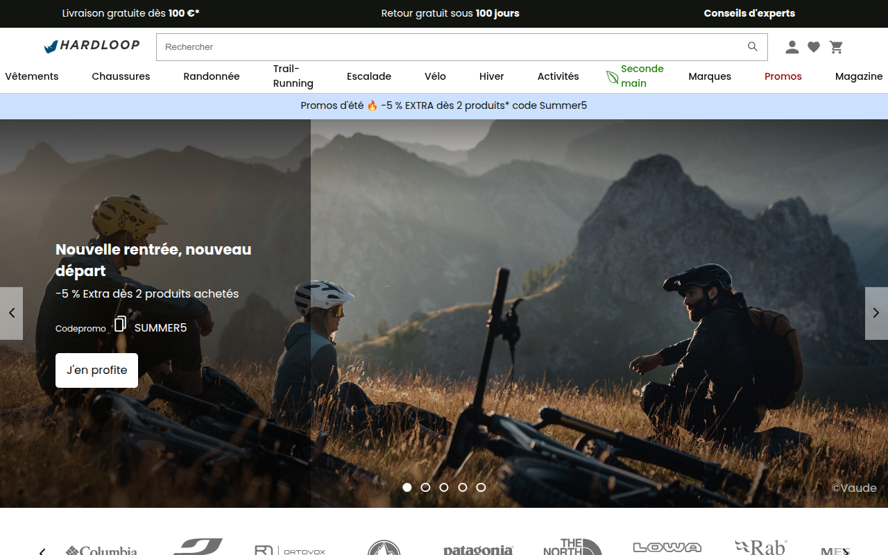 Screenshot van hardloop.fr