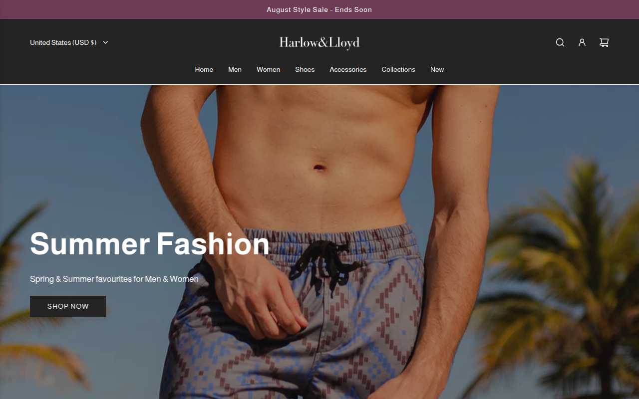 Screenshot van harlowlloyd.com