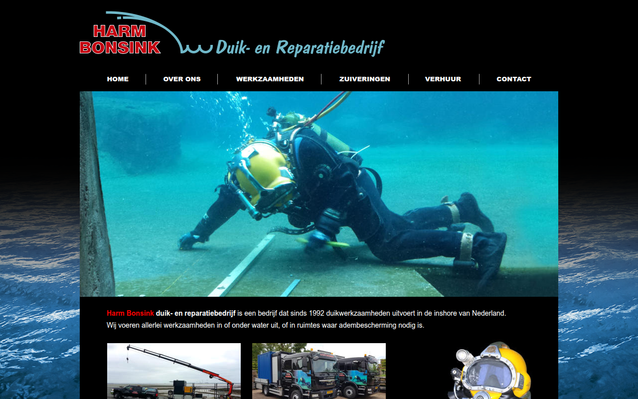 Screenshot van harmbonsink.nl