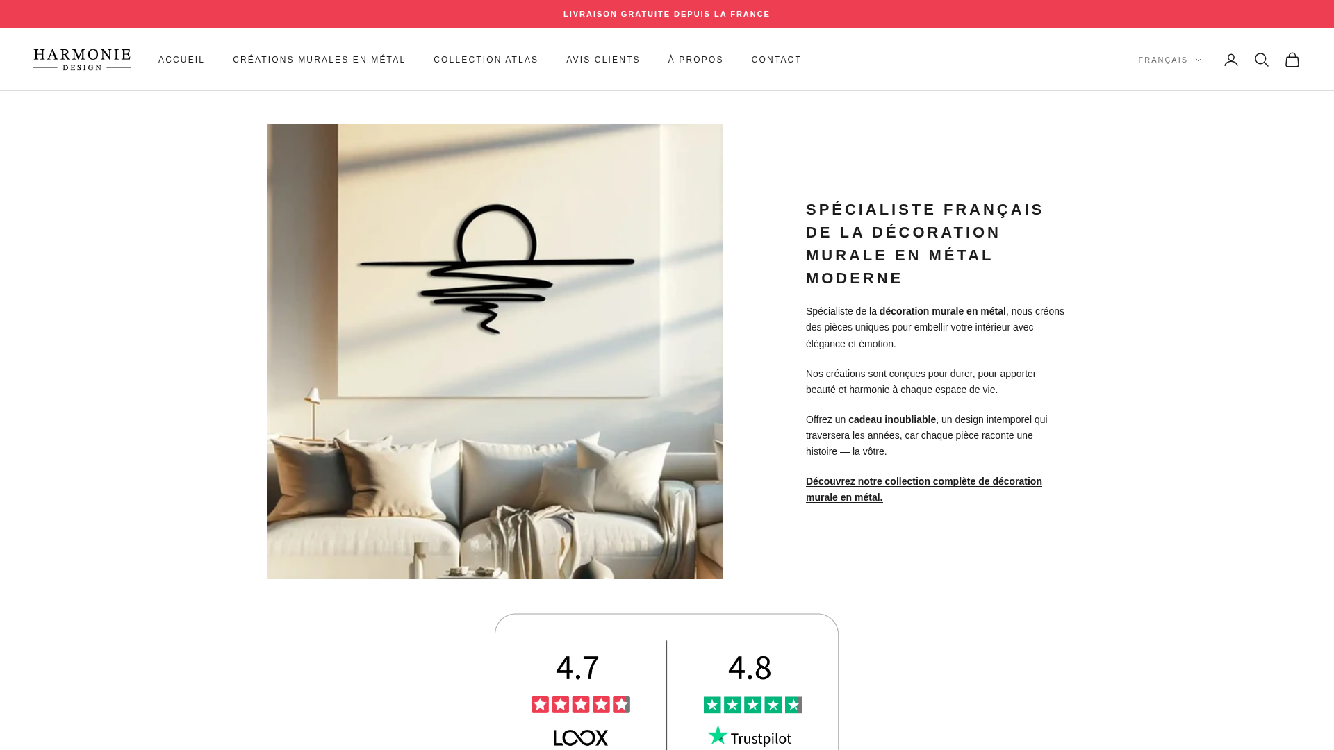 Screenshot van harmonie.design