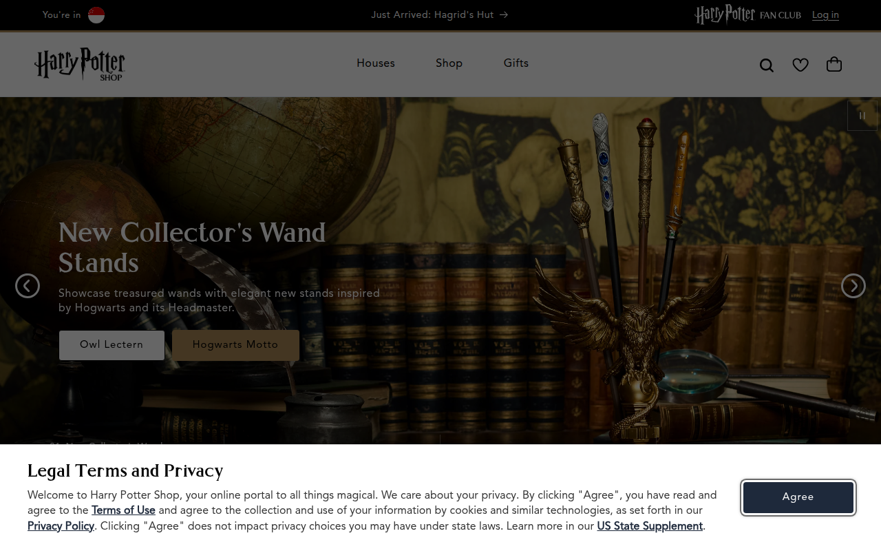 Screenshot van harrypottershop.co.uk
