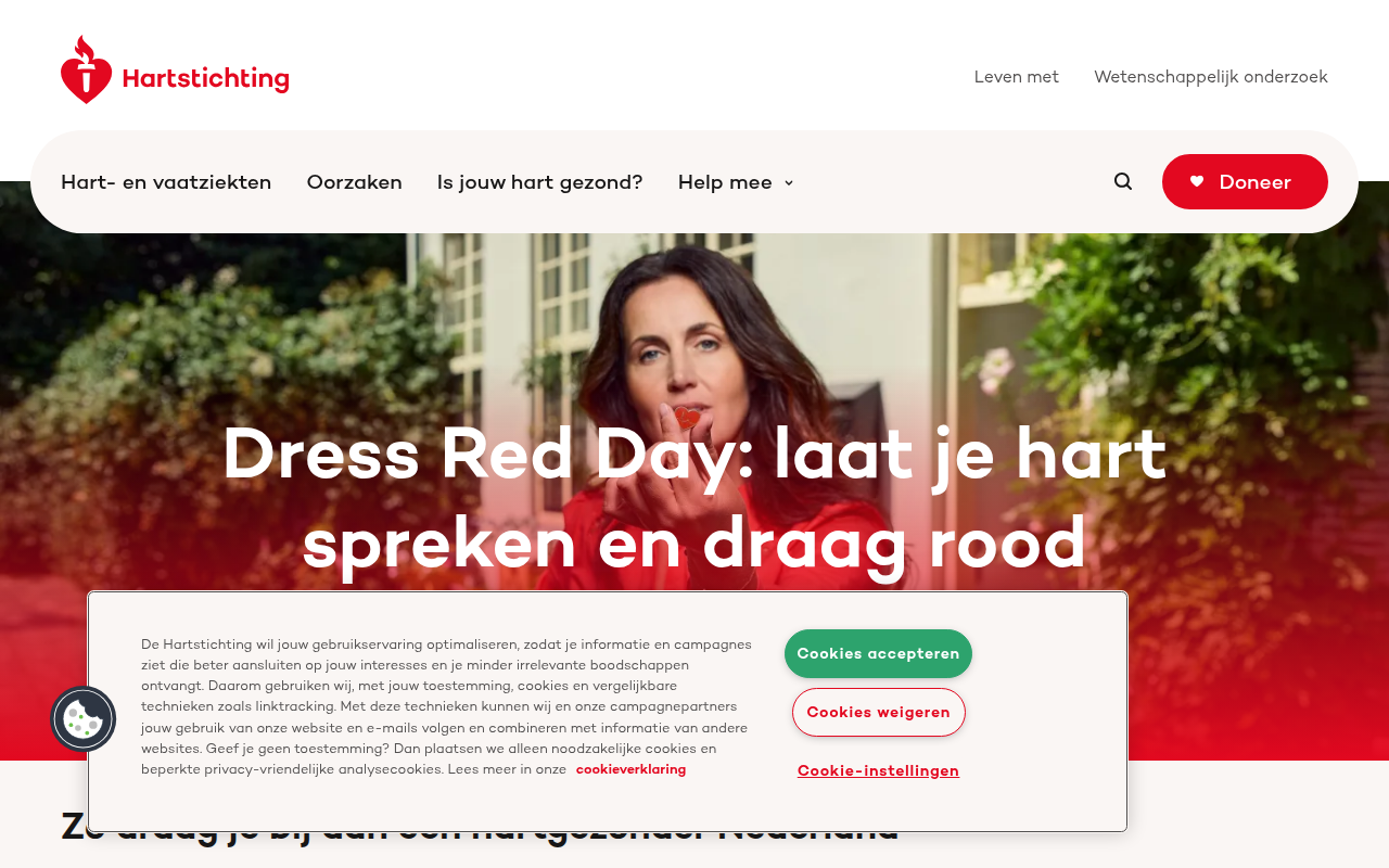 Screenshot van hartstichting.nl
