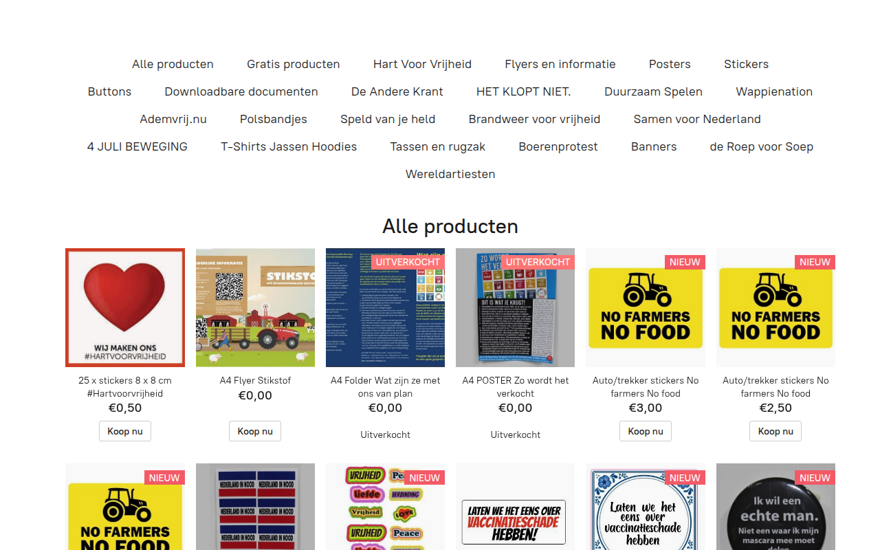 Screenshot van hartvoorvrijheid.company.site