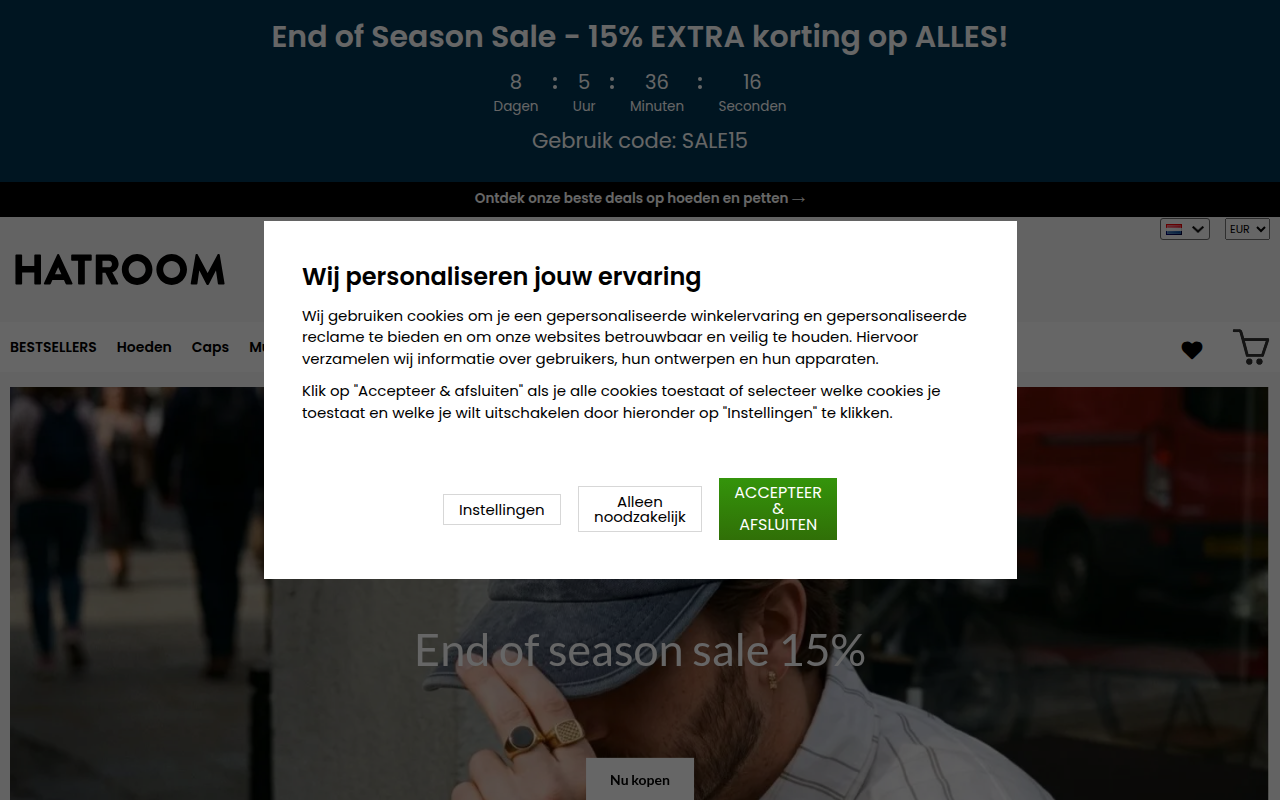 Screenshot van hatroom.nl