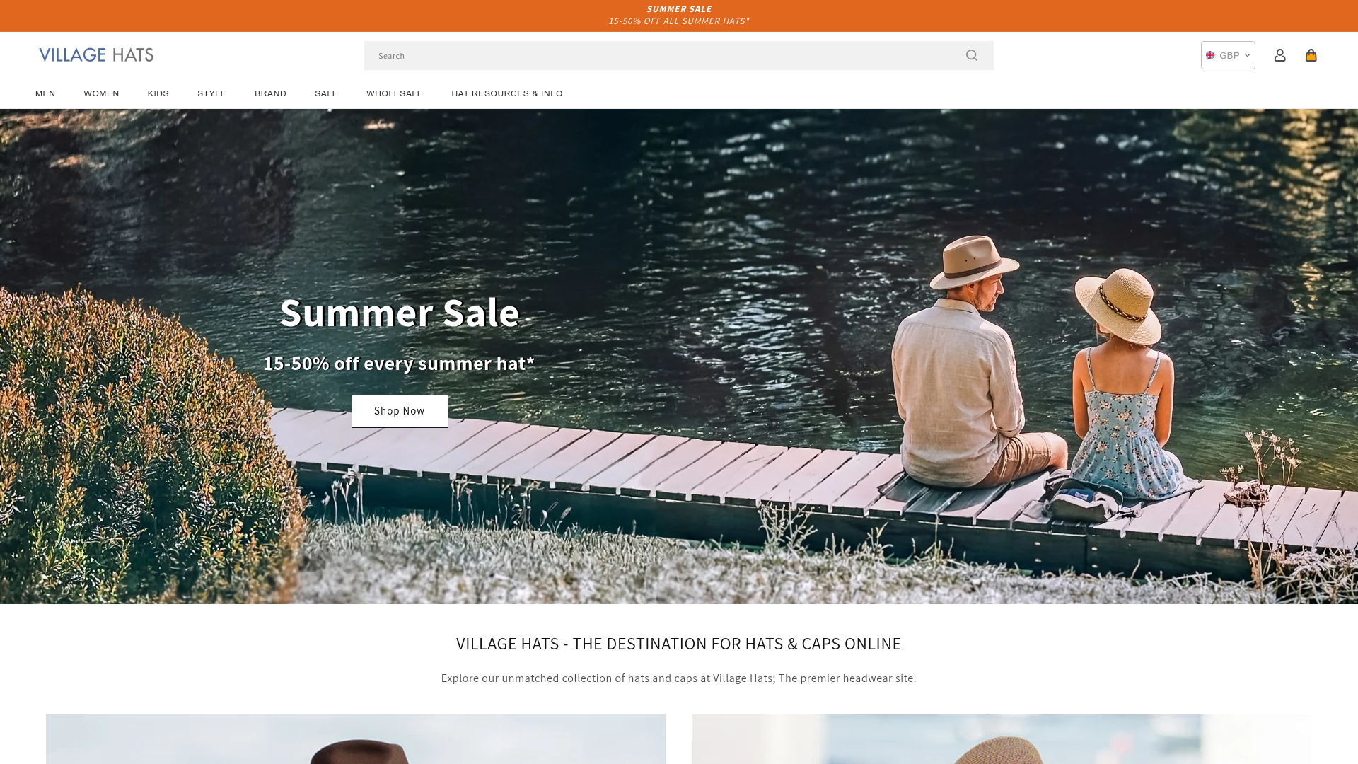 Screenshot van hatsandcaps.co.uk