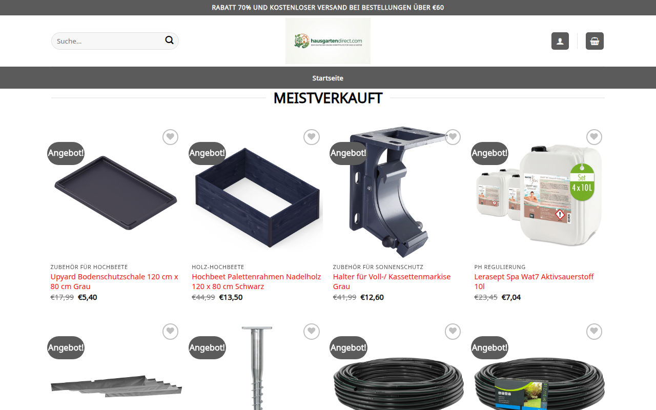 Screenshot van hausgartendirect.com