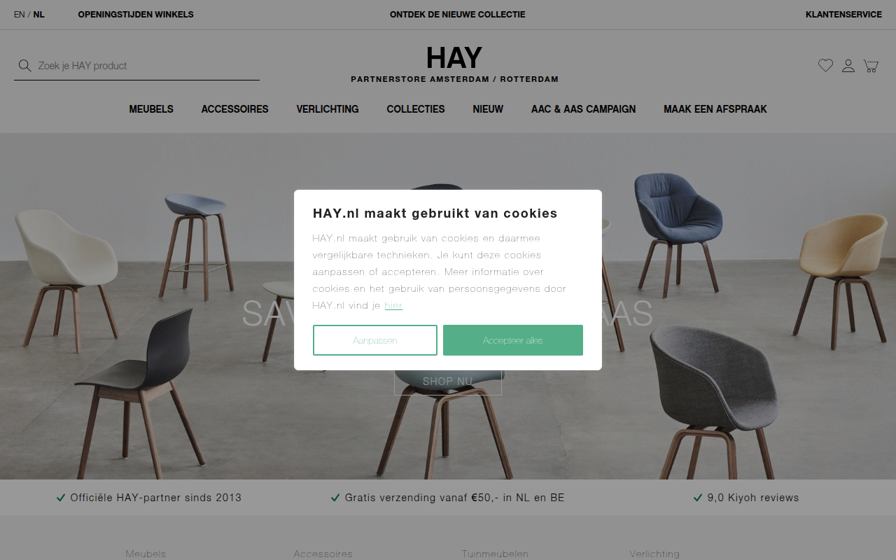 Screenshot van hay.nl
