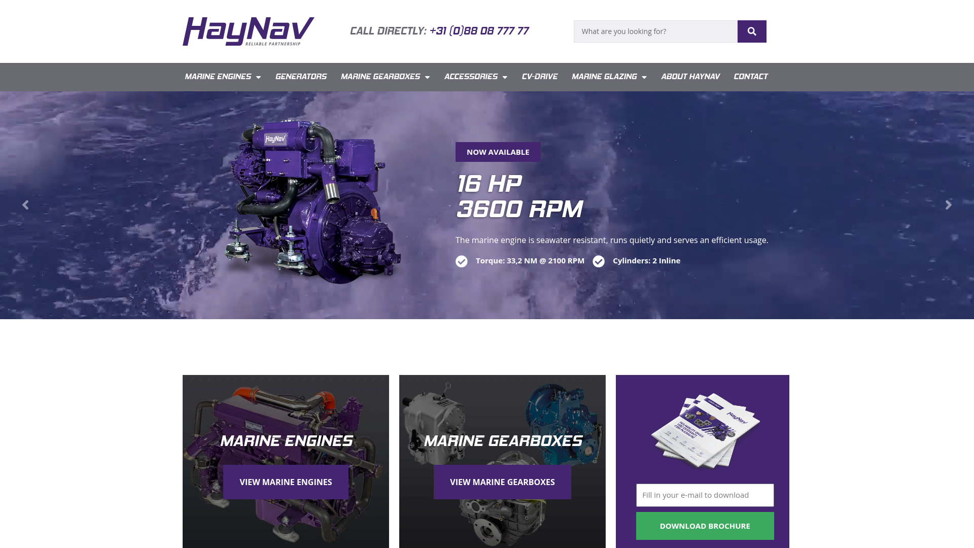 Screenshot van haynav.com