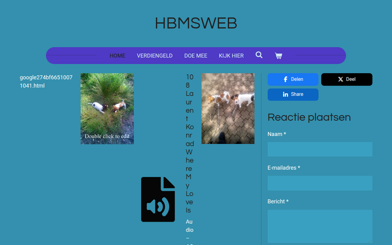 Screenshot van hbmsshop.nl