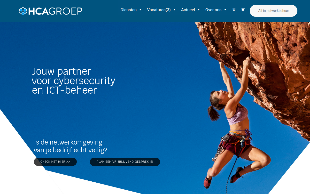 Screenshot van hcagroep.nl