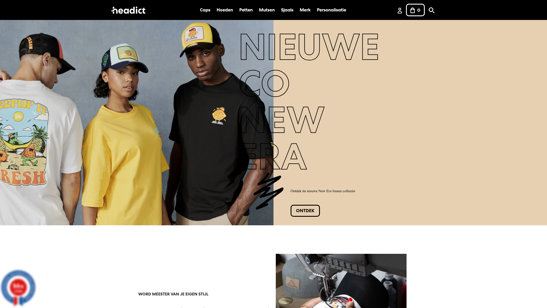 Screenshot van headict.nl