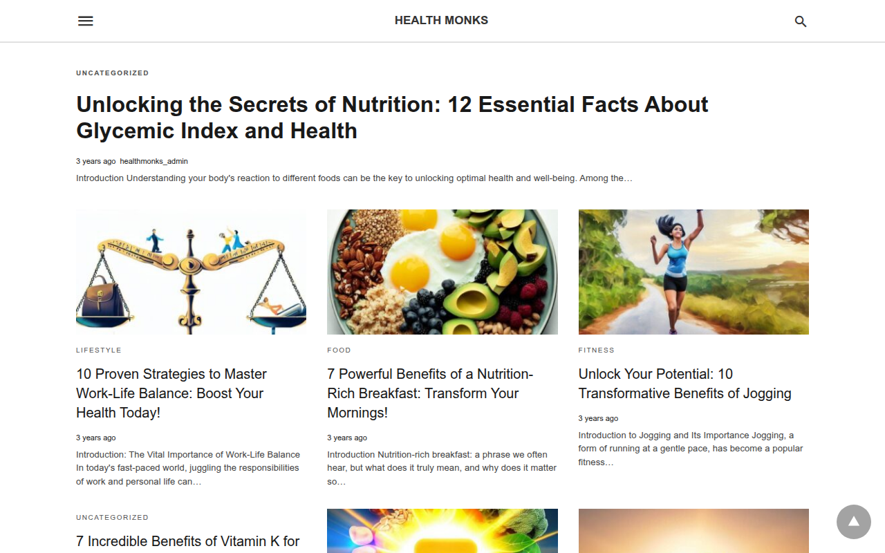 Screenshot van healthmonks.com