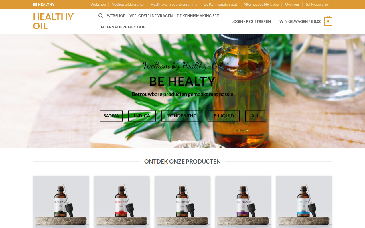 Screenshot van healthy-oil.nl