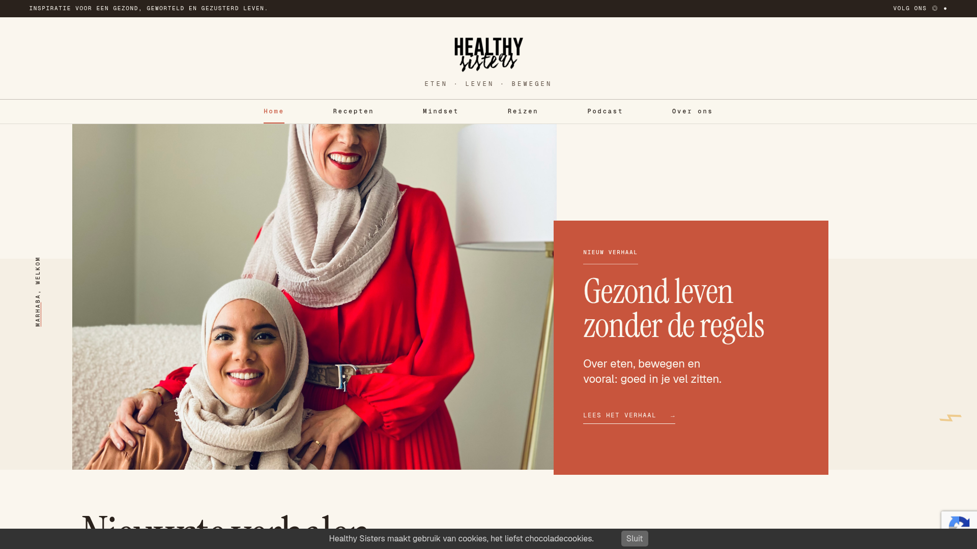 Screenshot van healthysisters.nl