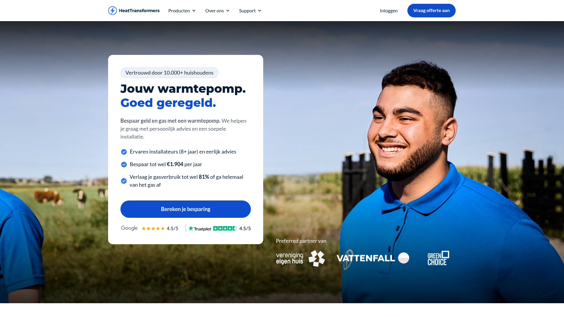 Screenshot van heattransformers.com