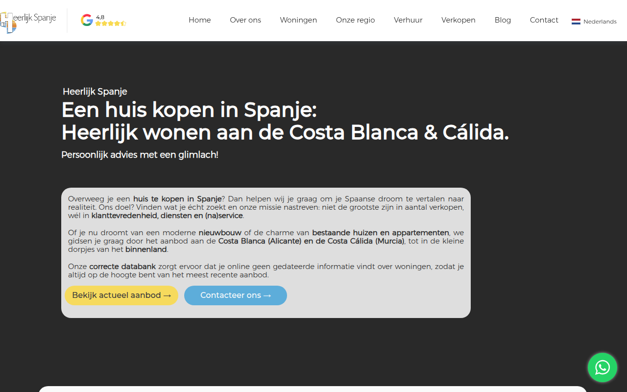 Screenshot van heerlijkspanje.com